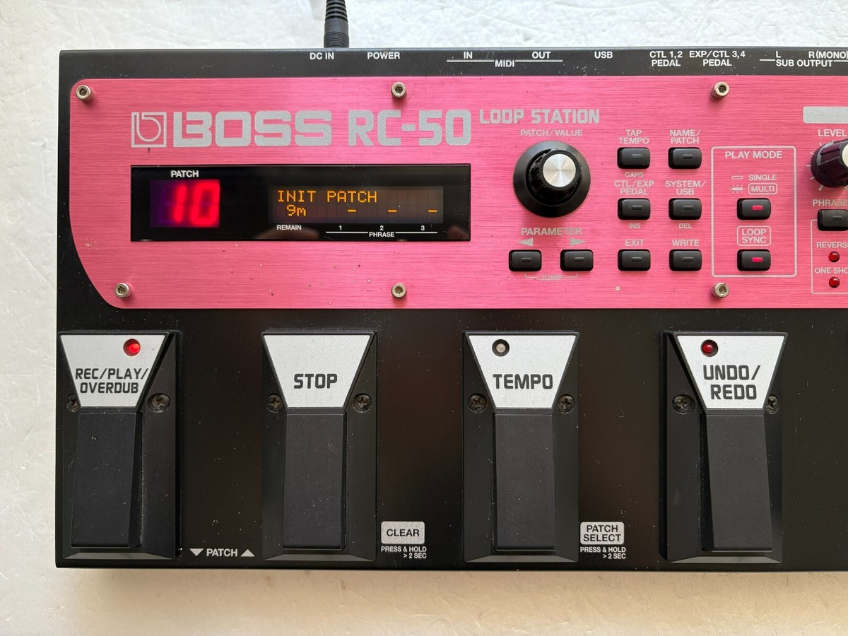 Boss RC-50 Loop Station Pedal Multi Looper with Adapter Used from
