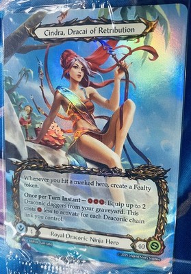 FAB TCG Cindra, Dracai of Retribution rainbow foil promo Pro Tour