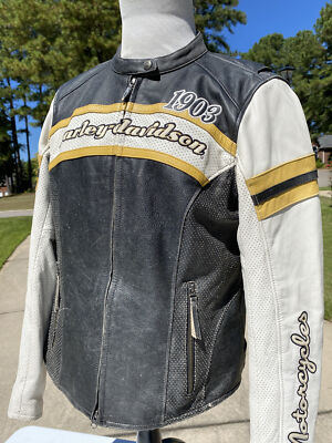 Harley Davidson Women SPEEDWAY SPIRIT Leather Jacket XL Distressed