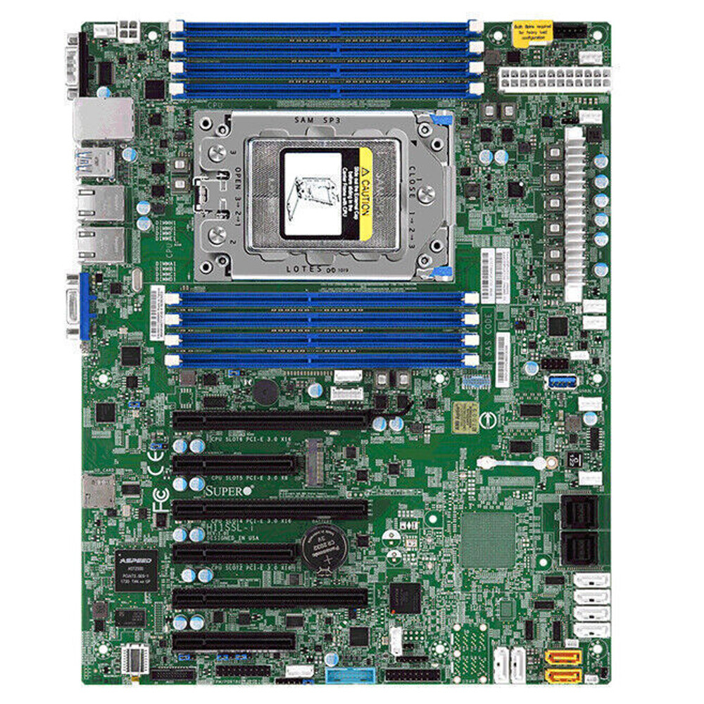 Supermicro Mainboard H12SSL-C - AMD EPYC™ - Dual 1Gbit 【ジャンク