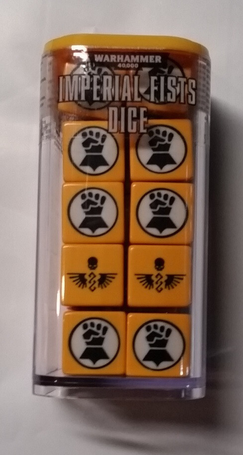 Warhammer 40K Imperial Fists Dice Set 20 New | eBay