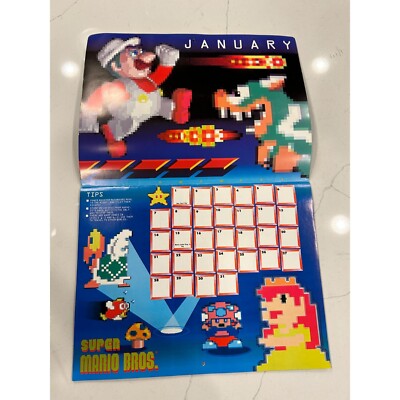 Vintage 1990 Nintendo The Power Game Collectible Calendar Zelda