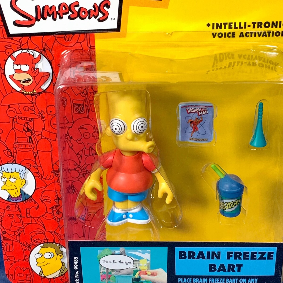 New BRAIN FREEZE BART WOS Simpsons PLAYMATES SERIES 16 Interactive