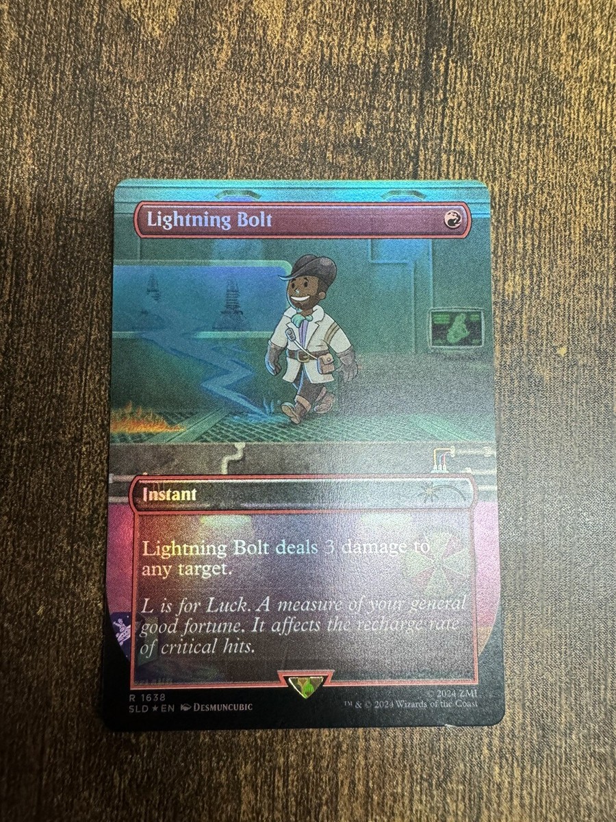 MTG Lightning Bolt RAINBOW FOIL Fallout Secret Lair Drop | eBay