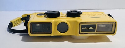 Vintage Minolta Weathermatic A Yellow Underwater Diving Camera