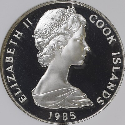 希少品！COOK S クックアイランド 1985年 1 ドル 銀貨 希少品！COOK S