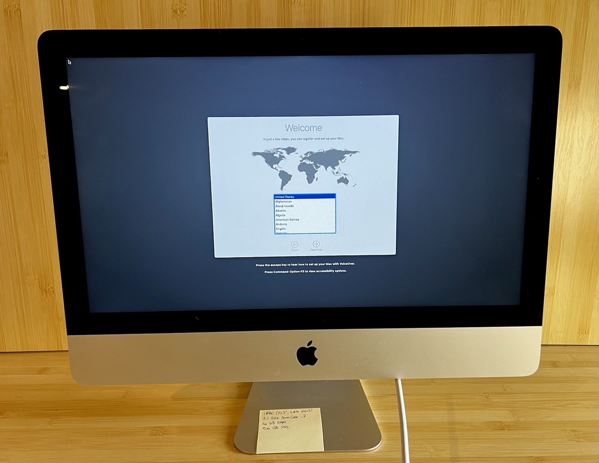 Apple iMac (21.5-Inch Late 2013) 3.1GHz Quad Core i7, 16GB Memory