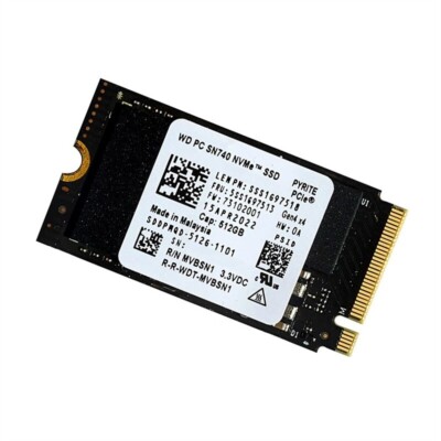 New WD SN740 512GB M.2 2242 NVMe PCIe Gen 4x4 SSD For Dell HP