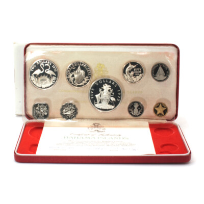 バハマ連邦公式 プルーフセット フランクリンミント貨幣1974年 記念