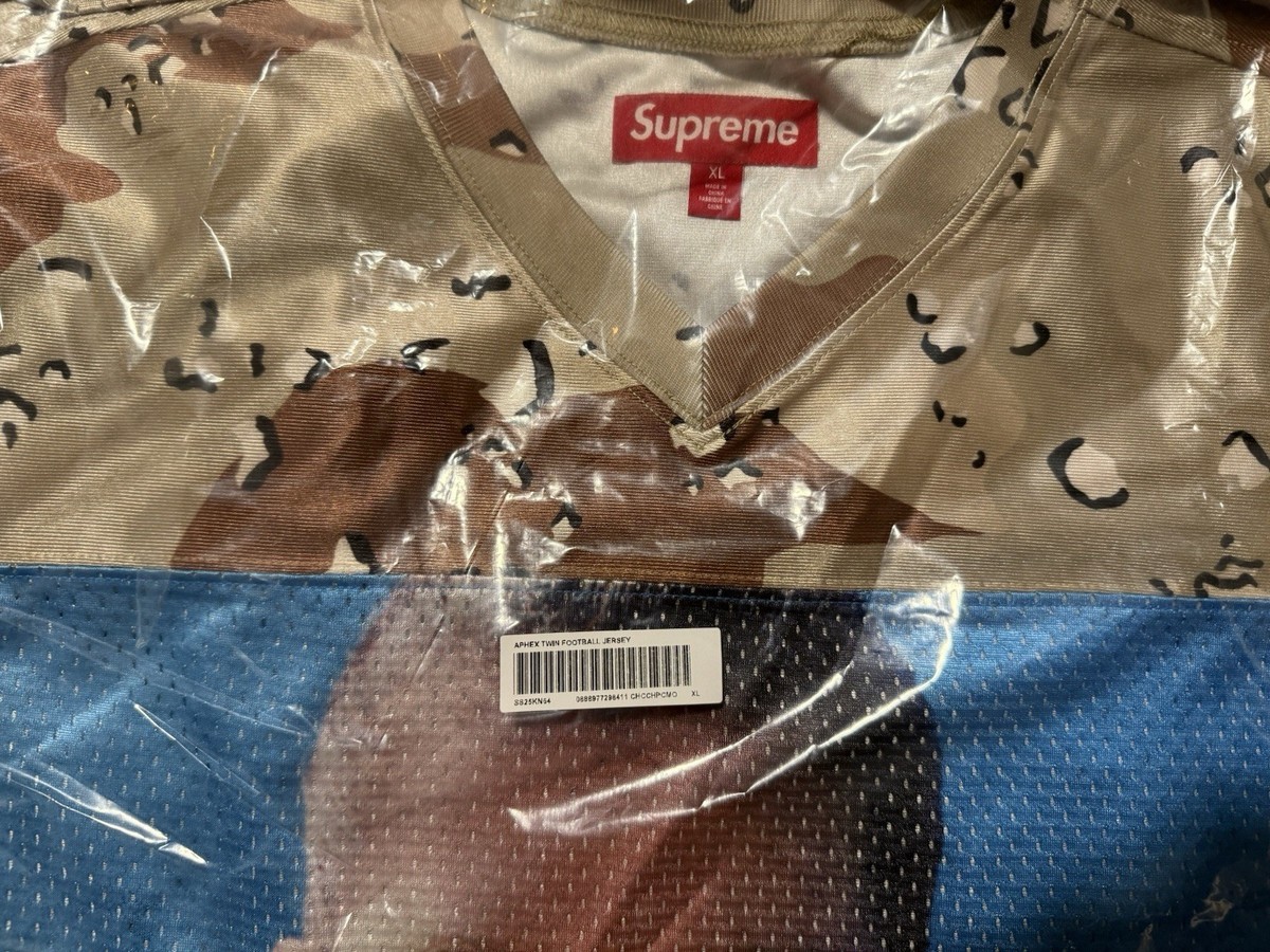 Supreme Aphex Twin Mesh Football Jersey Chocolate Chip Camo Size