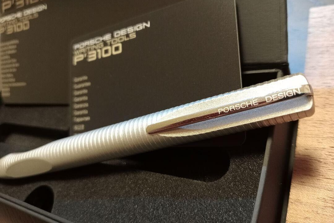 PORSCHE DESIGN x Faber-Castell P`3120 Silver Twisted Ballpoint Pen