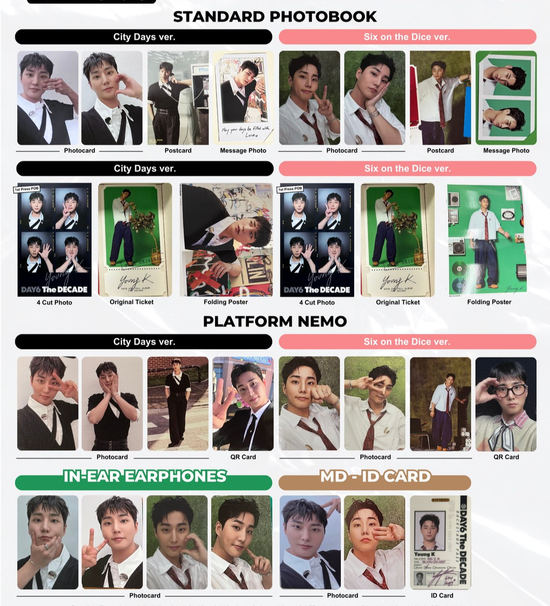 DAY6 - The DECADE Album book / platform Official PHOTOCARD WONPIL