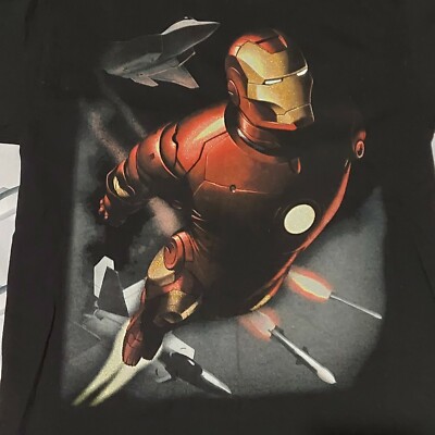 Men's Marvel 2008 Iron Man Movie Promo Mega Print AOP T Shirt Tee