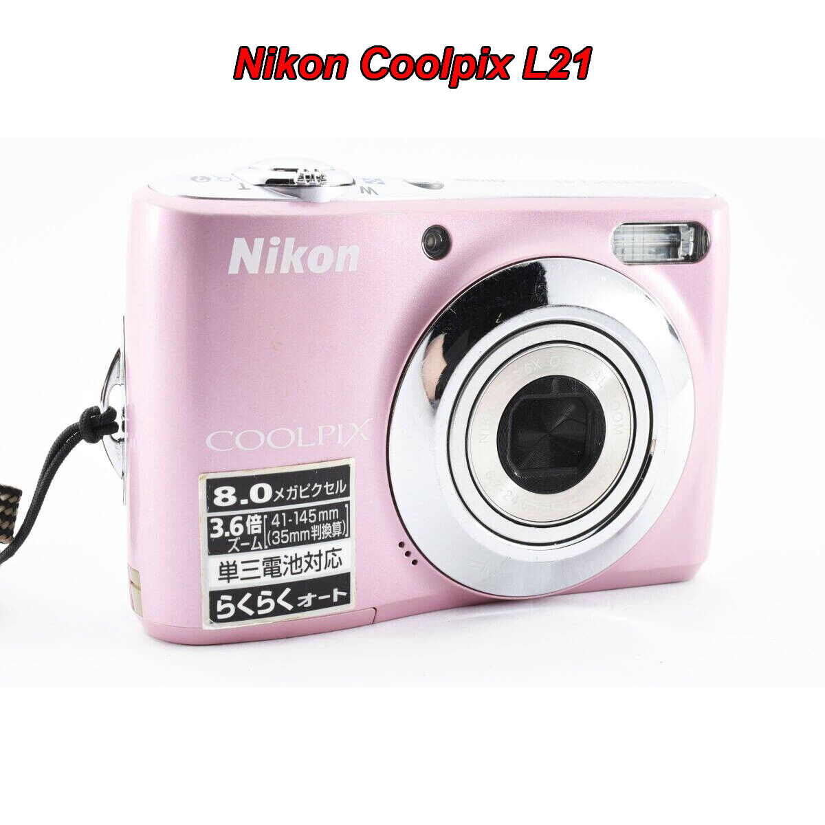 Nikon Coolpix L21 8MP digital camera Pink English Languege 90%NEW