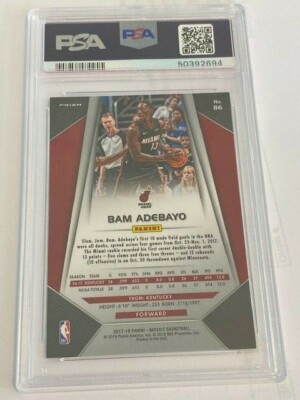 2017-18 Panini Prizm Mosaic Bam Adebayo ROOKIE RC #86 PSA 10 GEM