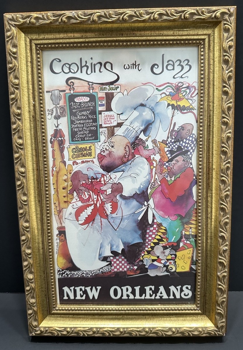 Vintage Cooking with Jazz Leo Meiersdorff Framed Print Wall Art