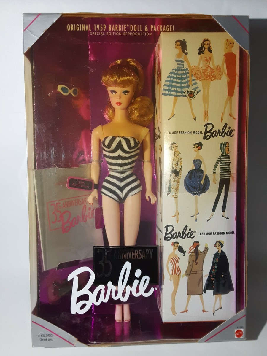 Original 1959 Barbie Doll Reproduction 35th Anniversary 1993