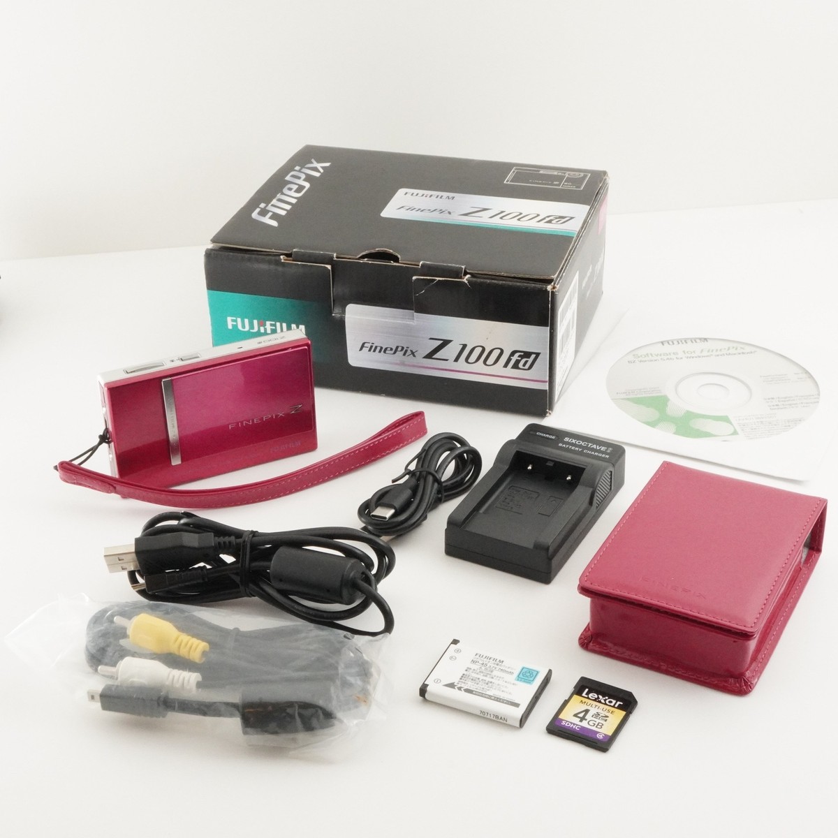FUJIFILM FinePix Z100fd Pink In Box With 4GB SDHC Card from Japan