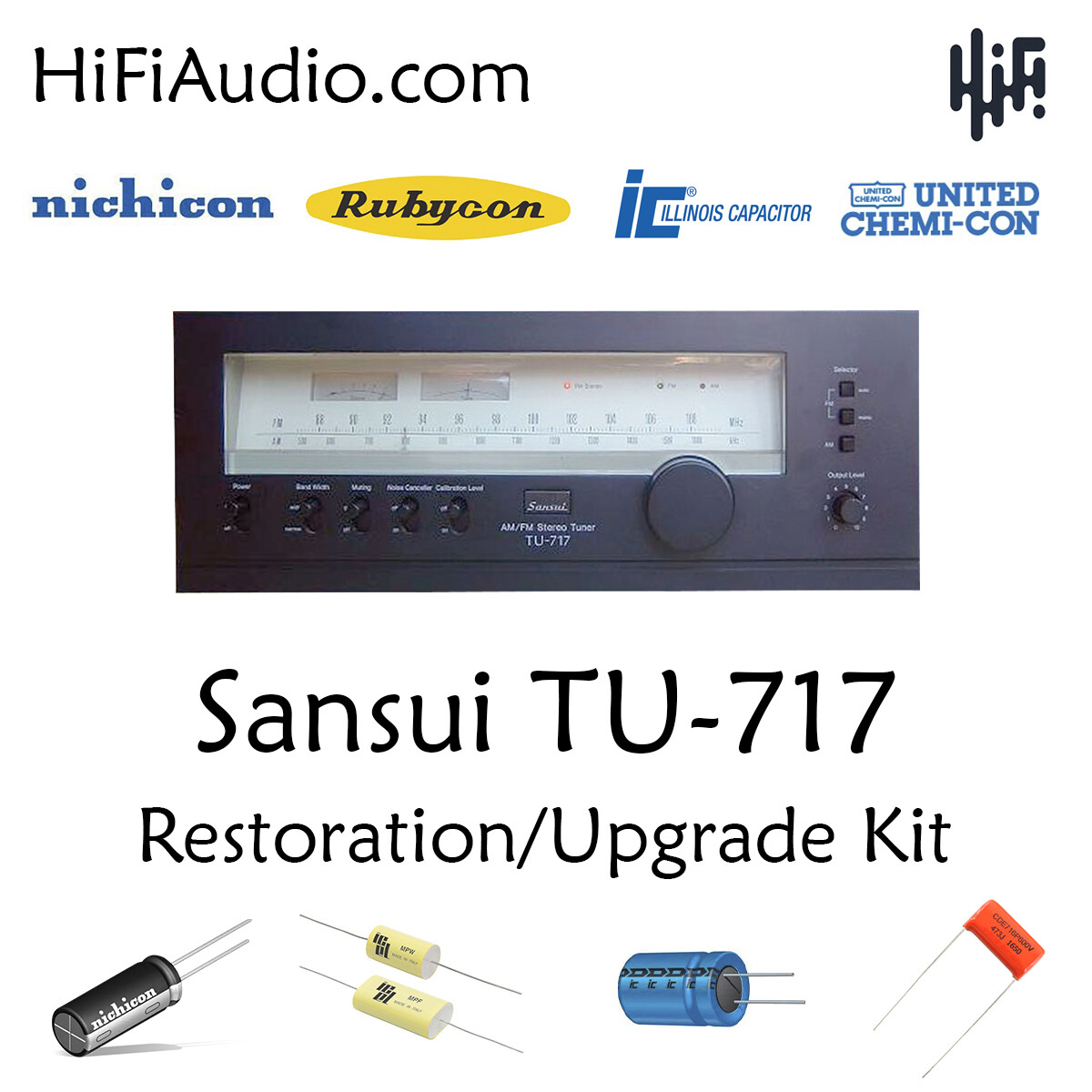 Sansui TU-717 rebuild restoration recap upgrade kit fix repair