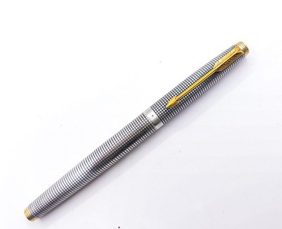 Vintage Parker 75 sterling silver 925 fountain pen Solid Gold 585