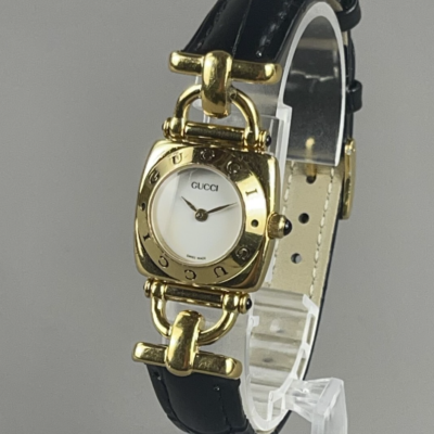 GUCCI Luxury Ladies Watch 6300L Gold GP 21mm New Battery New