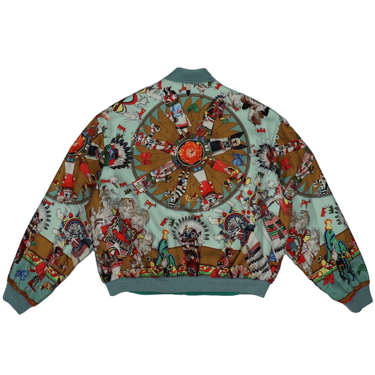 HERMES Silk Scarf Reversible Bomber Jacket 