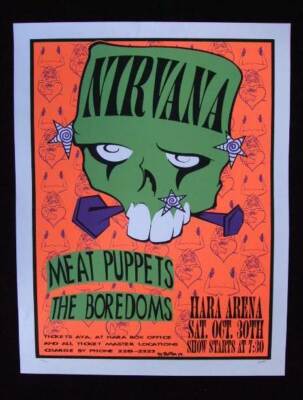 Nirvana Meat Puppets True Concert Poster Hara Arena Lee Bolton
