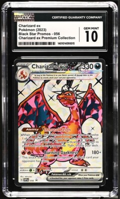 CGC 10 GEM MINT Charizard Ex SVP056 Premium Collection HOLO PROMO