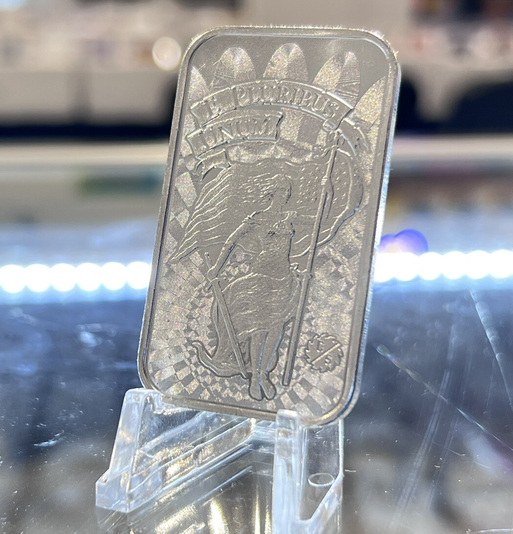Lady Liberty Justice Unity 1 oz .999 Silver Bar Unity Sword in a