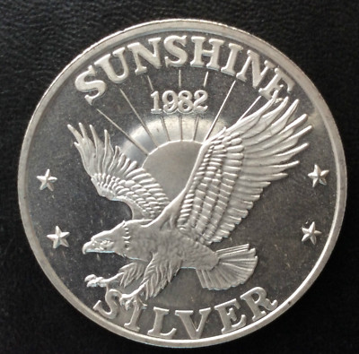 1982 Sunshine Mining Eagle Silver Medal A3607 | eBay