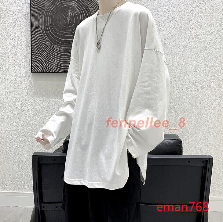 Japanese Style Mens Long Sleeves Oversize Sweatshirt Casual Loose