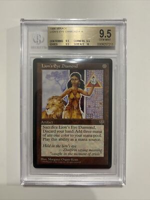 Lion's Eye Diamond Mirage Rare Magic The Gathering MTG Beckett BGS