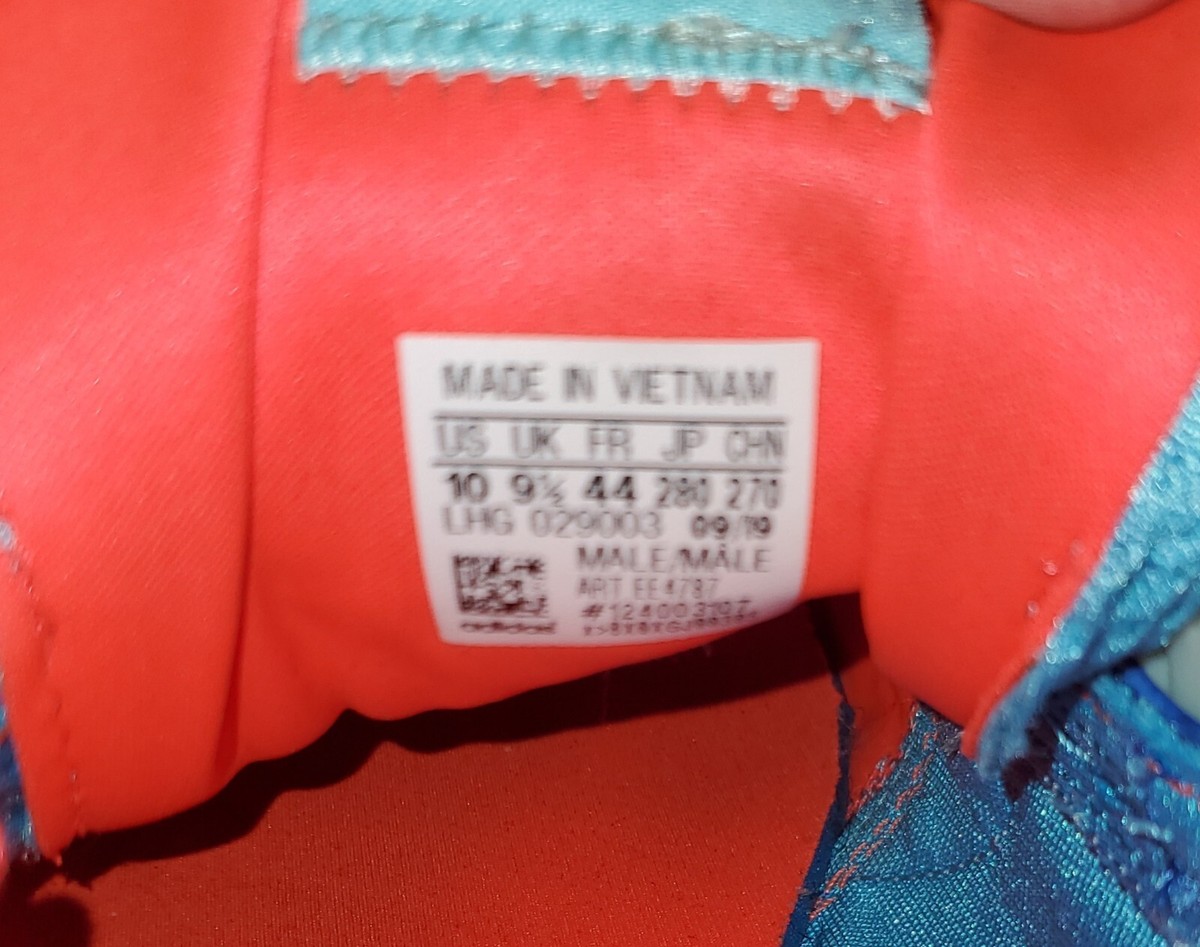 Adidas ZX Torsion Bright Cyan Size 10 EE4787 Sneakers Lace Up | eBay