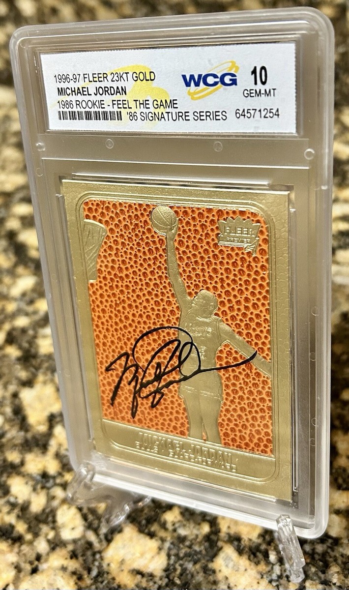 MICHAEL JORDAN FLEER Graded GEM-MT 10 Signature Series 23KT GOLD