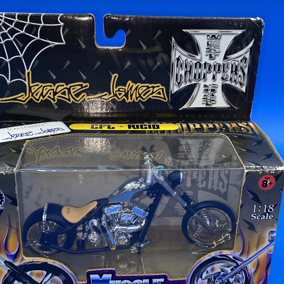 ウエストコーストチョッパーズ バイク ミニカー 1/18 シルバー 未開封