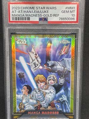 2023 Topps Chrome Star Wars Manga Madness GOLD Refractor /50 PSA