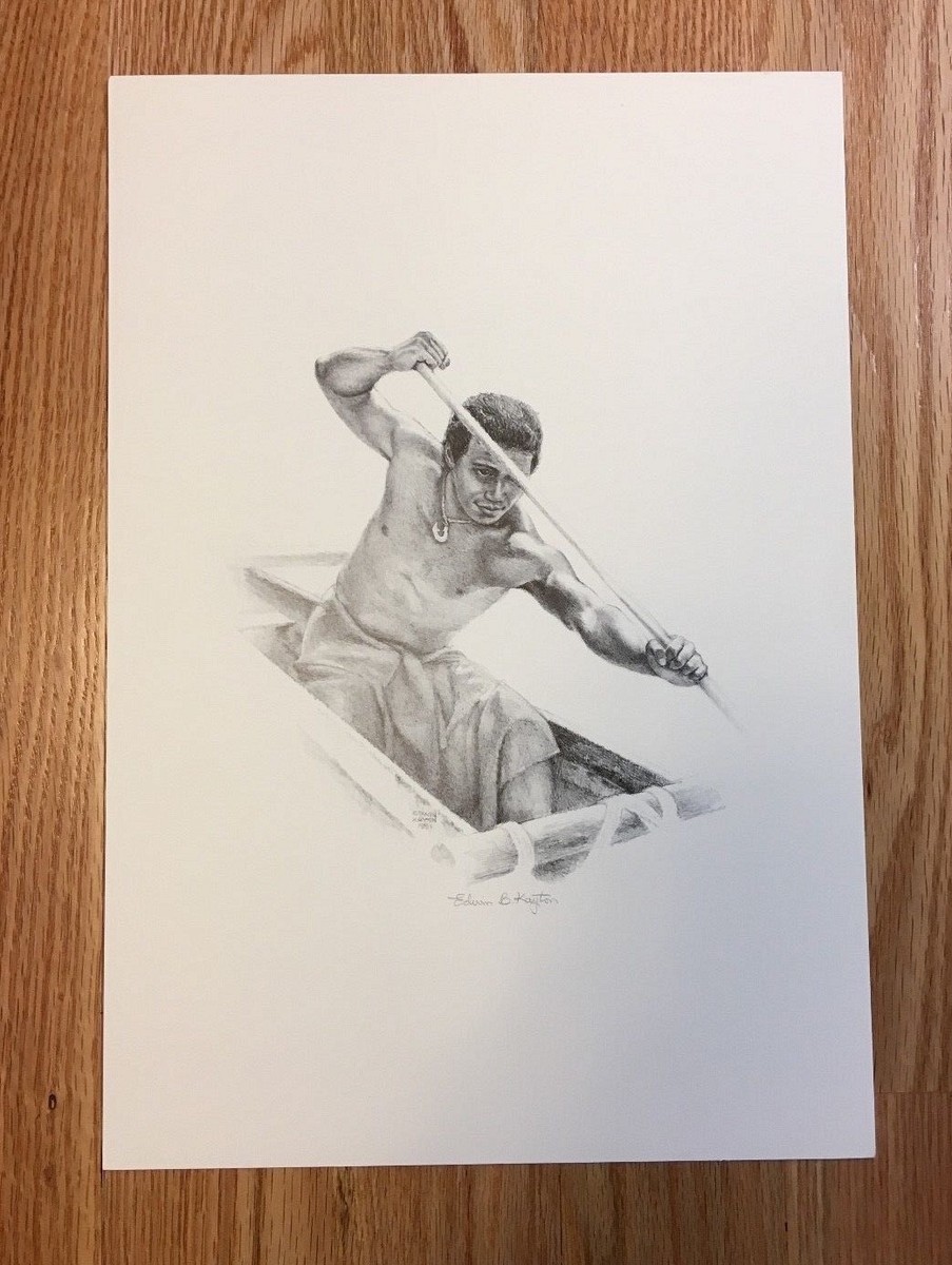 EDWIN KAYTON ハワイ 絵画 1989 EDWIN KAYTON ハワイ絵画1989