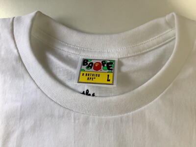 Authentic a bathing ape bape x Rolling Stones tee t shirt white