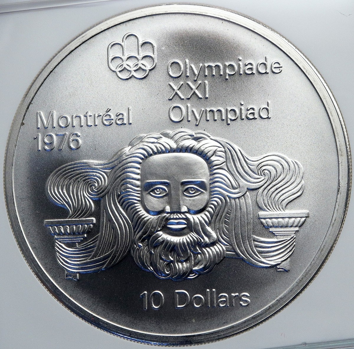 1974 CANADA Queen Elizabeth II Olympics Montreal ZEUS Silver $10