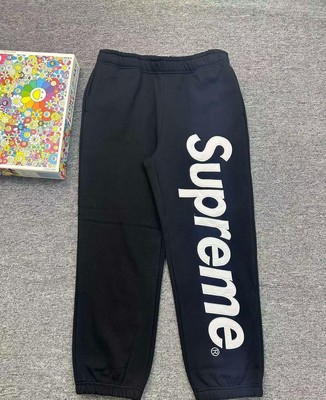 M Supreme Satin Applique Sweatpant Black