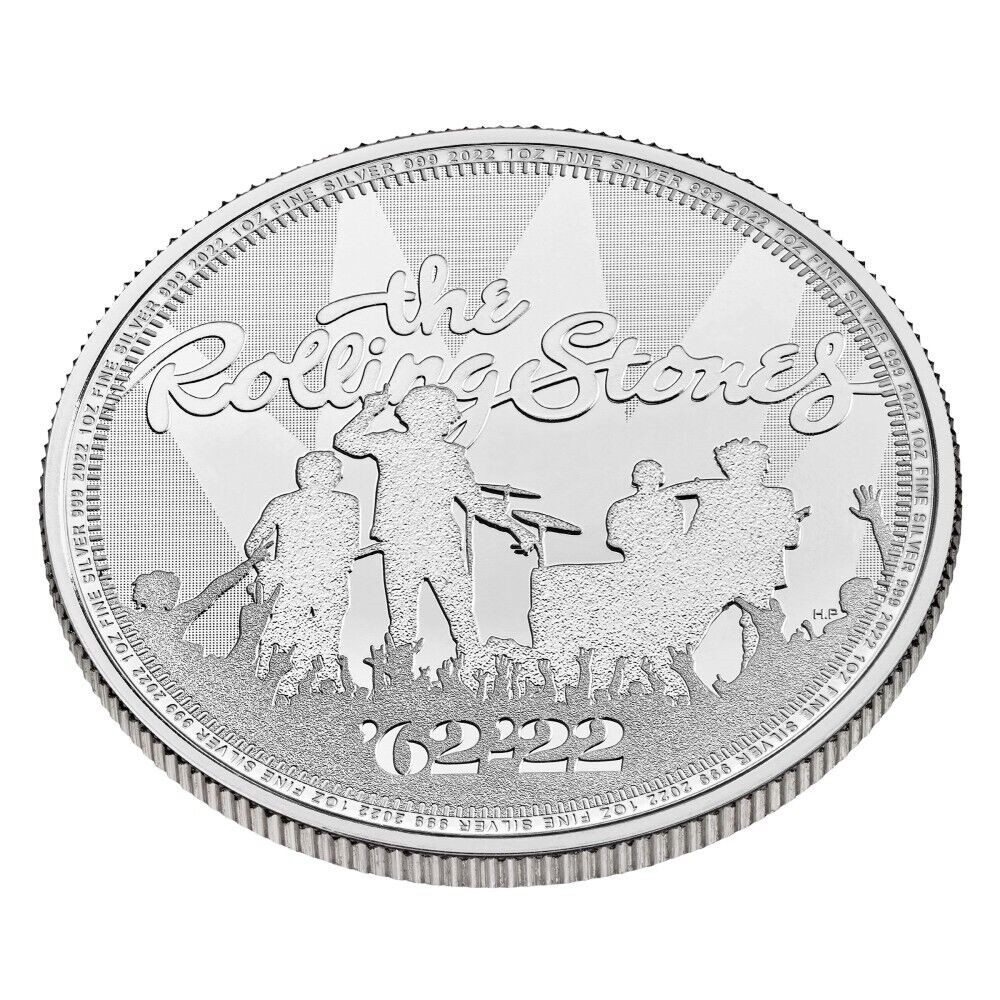 2022 Great Britain 1 oz Silver Music Legends: The Rolling Stones