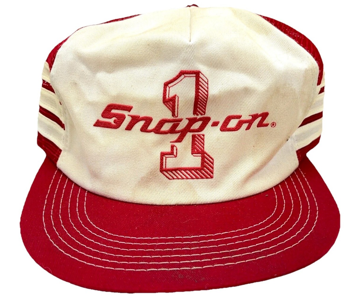 Vintage Snap On Tools Trucker Hat Cap K Products 3 Stripe USA
