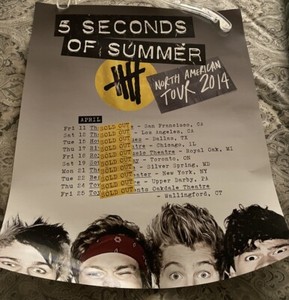 5 seconds of summer のサイン入りポスター 5SOS 5 Seconds of Summer