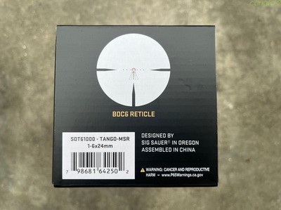 SIG SAUER TANGO-MSR sfp bdc6 レティクル 実物 SIG SAUER TANGO-MSR