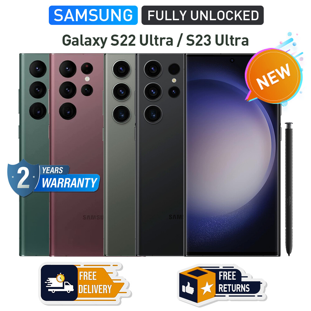 New Samsung Galaxy S23 Ultra SM-S918U S22 Ultra SM-S908U FACTORY