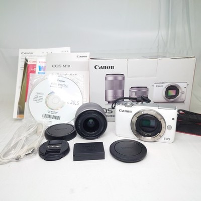 N.MINT+] Canon EOS M10 18.0MP camera - White 15-45mm Lens From
