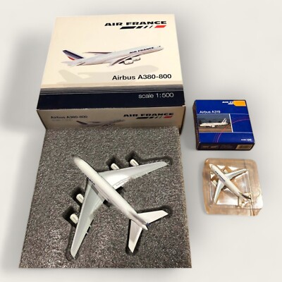 Herpa Air France Airbus A380-800 & A319 Model Set 1/500 Scale New