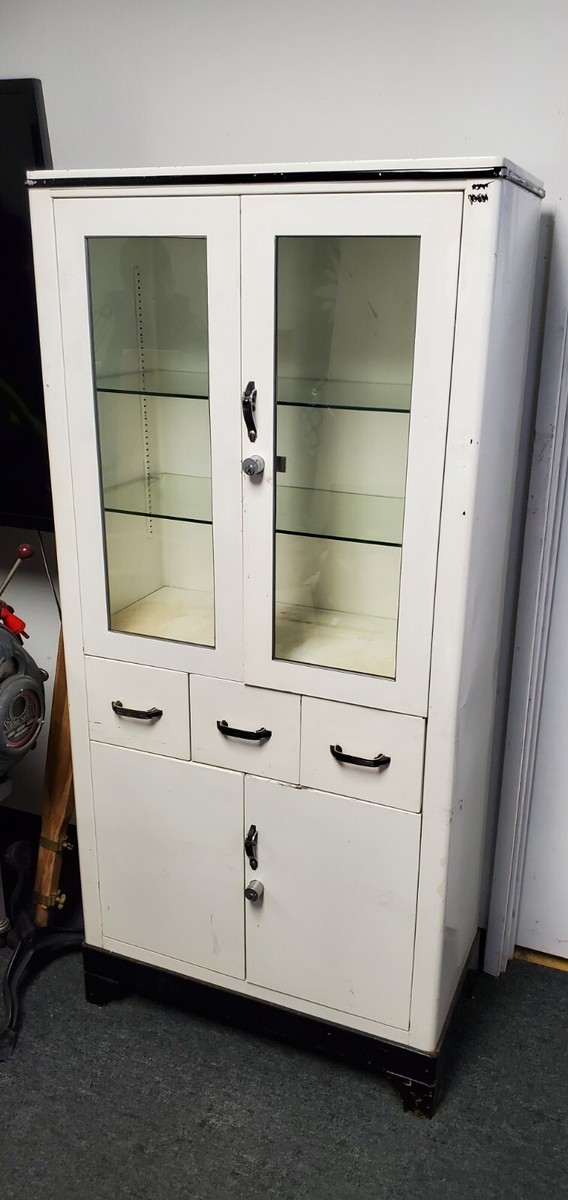 Vintage Industrial Metal Medicine Cabinet Medical Dental - Oregon