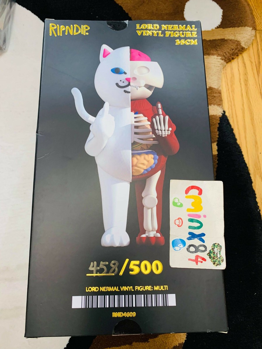 100% Authentic RipNDip Lord Nermal Cat 14” Vinyl Figure White LE