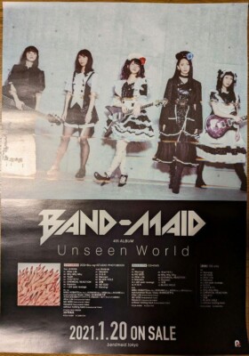 BAND-MAID Unseen World B2 Poster Band Maid Kobato Miku Girls Band